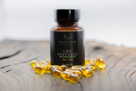 Leaf Life Softgels 25mg CBD (brzoskwinia-morela)