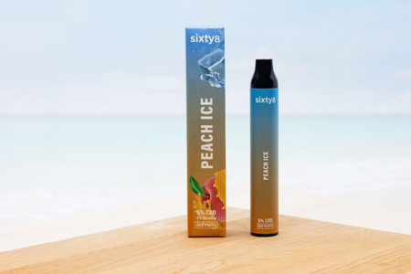 Puff Peach Ice 5% CBD 0% Nikotyny